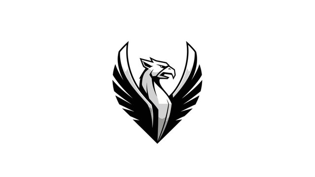 Majestic Griffin Emblem - A Symbol of Power and Grace.