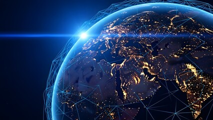 planet earth with space