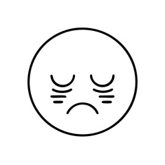 A sleepy, worn-out face with half-closed eyes and subtle fatigue lines, expressing exhaustion or low energy.