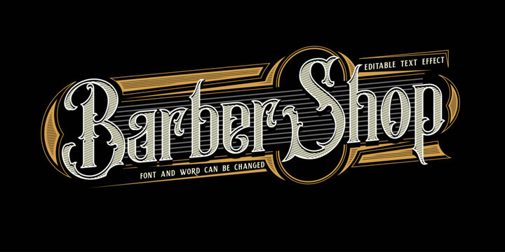 Vintage text effect, Editable victorian text style