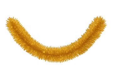 Gold tinsel garland decorating for christmas festive season, sparkling holiday decoration banner element