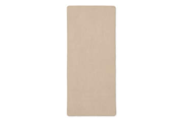 Blank vertical beige paper card with rounded corners