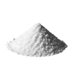 "Pile of White Granulated Sugar - Close-Up Isolated on White Background"