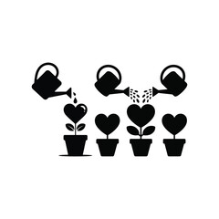 Heart Growing From a Watering Can.