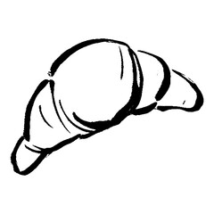 手描きクロワッサンのベクターイラスト