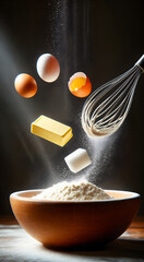 Floating Baking Ingredients Symphony