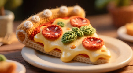 Knitted Pizza Slice Feast
