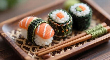 Fancy Yarn Sushi Nigiri Trio