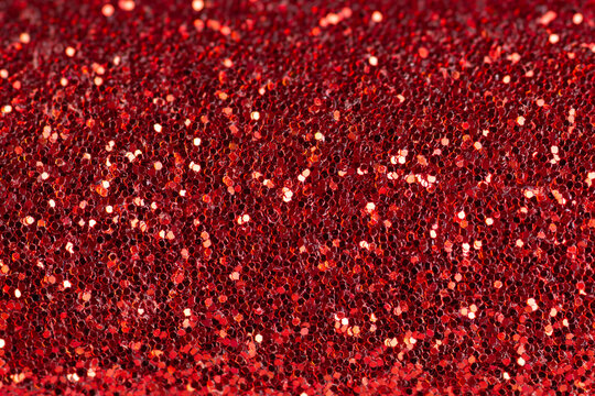 Authentic tiny red sequins creating shimmering surface.