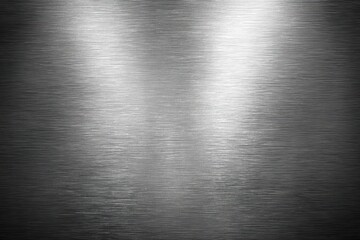 Silver metallic brushed backdrop with a large, text-ready center area for typography