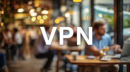 Medium shot showing a VPN connection being established encrypting internet traffic to protect online identity and secure data transmission.