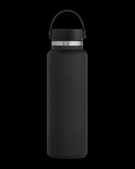 Black water bottle with handle