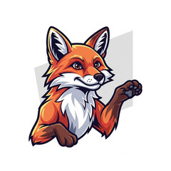 Obraz premium red fox cartoon
