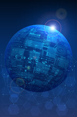 Obraz premium Modern internet technologies. Global communications. Advertising image.