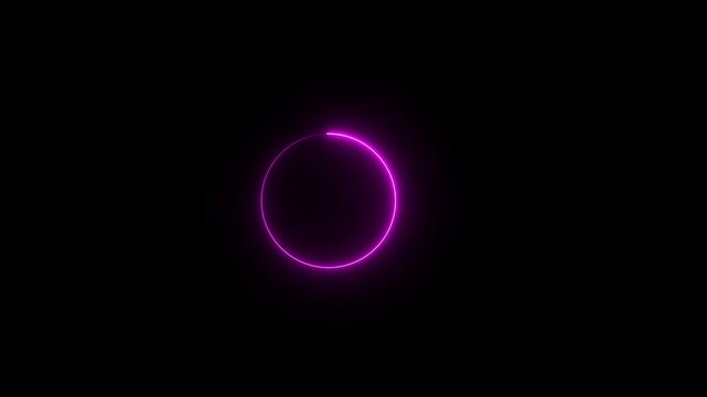 Christmas theme, Merry Christmas text with nice glowing light, 4K High Quality, render noen icon on circle with blue round . Looping animation of circle line.black background 4k video.