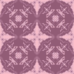 Mauve and Pink Abstract floral Seamless Pattern