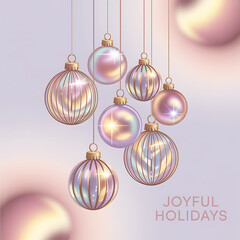 Elegant Shimmering Holiday Decorations Display