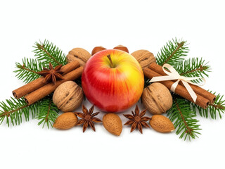 Composition Festive aux Fruits et Épices d’Hiver

