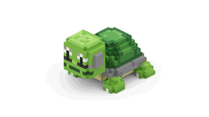 Obraz premium Adorable pixelated turtle design perfect for gaming, retro tech, or creative concepts