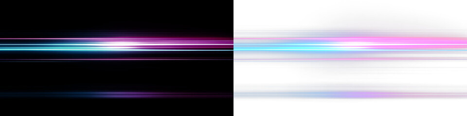 Blue-pink or purple speed lines on the road on a transparent background.PNG