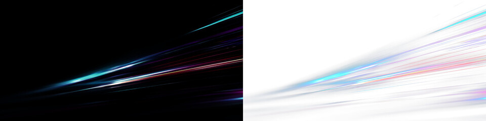 Blue-pink or purple speed lines on the road on a transparent background.PNG