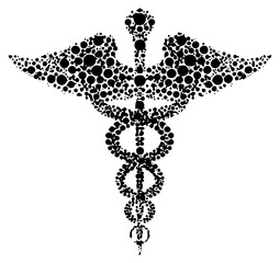 Fototapeta premium Dot caduceus medical symbol vector