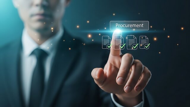 Businessman interacting with digital interface future technology and innovation concept