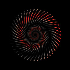 Colorful Dotted Spiral Pattern Vector