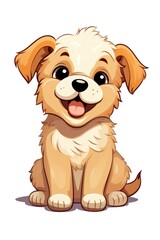 Fototapeta premium Puppy Clipart cartoon mammal animal.