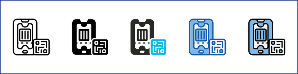 Fototapeta premium E Ticket Single Icon Multistyle