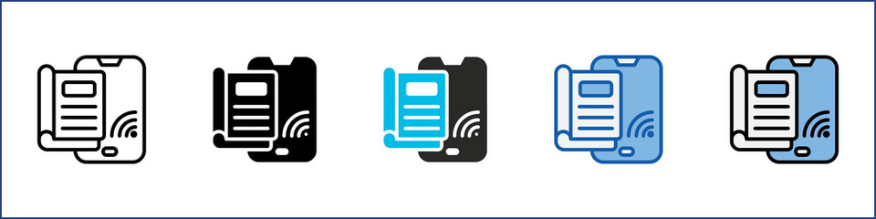 E Magazine Single Icon Multistyle