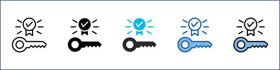 License Key Single Icon Multistyle