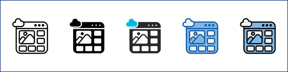 Online Gallery Single Icon Multistyle