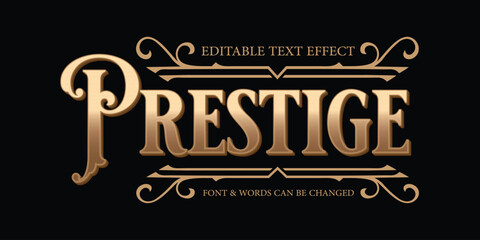 Prestige text effect, Victorian editable style © wintoko