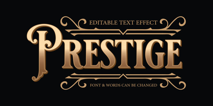 Prestige text effect, Victorian editable style