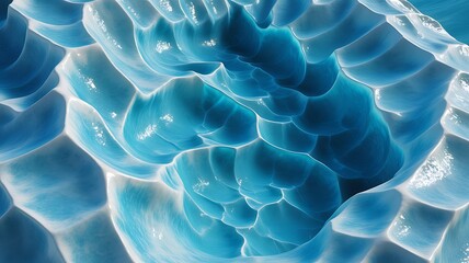 Blue Ice Crystal Texture Pattern