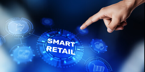 Smart retail technology concept. Artificial intelligence smart retail