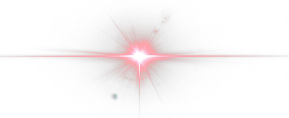 Star glow red flash bright light beam cosmic radiant shine burst.
