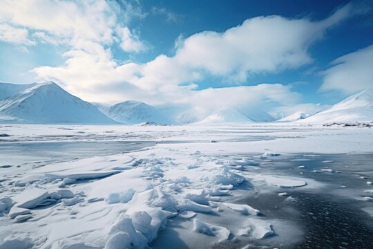 Arctic field landscape mountain outdoors. - Powered by Adobe