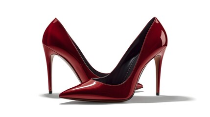 Red patent leather high heel