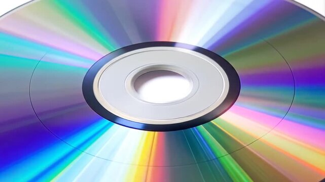 A Reflective Study of CDs: Colorful Surfaces and Optical Illusions on a White Background