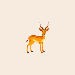 Antelope icon flat vector design.