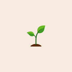 Sprout of plant icon flat vector design.