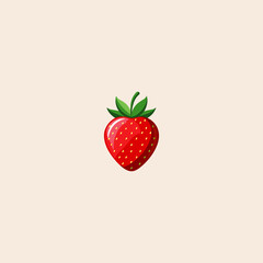 Strawberry icon flat vector design.