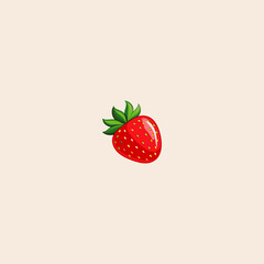 Strawberry icon flat vector design.