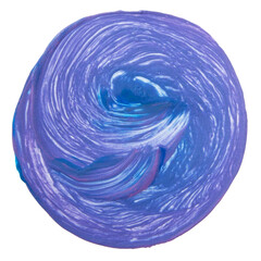 Lavender Blue Swirl Cosmetic Paint Smear on Empty Background