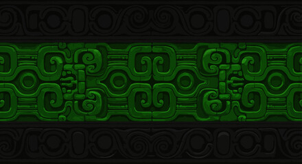 bas relief aztec border pattern ornate mayan design intricate stone carving with ancient motifs perfect for backgrounds and cultural themes.