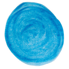 Light Aqua Round Makeup Paint Smear on Empty Background