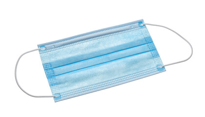 a blue mask isolated on transparent background.