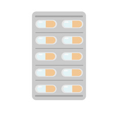 カプセル錠シートのイラスト素材